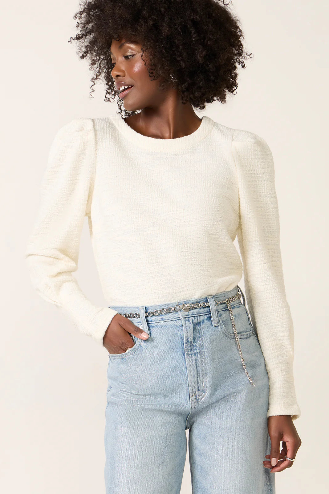 Polly Knit Tweed Top