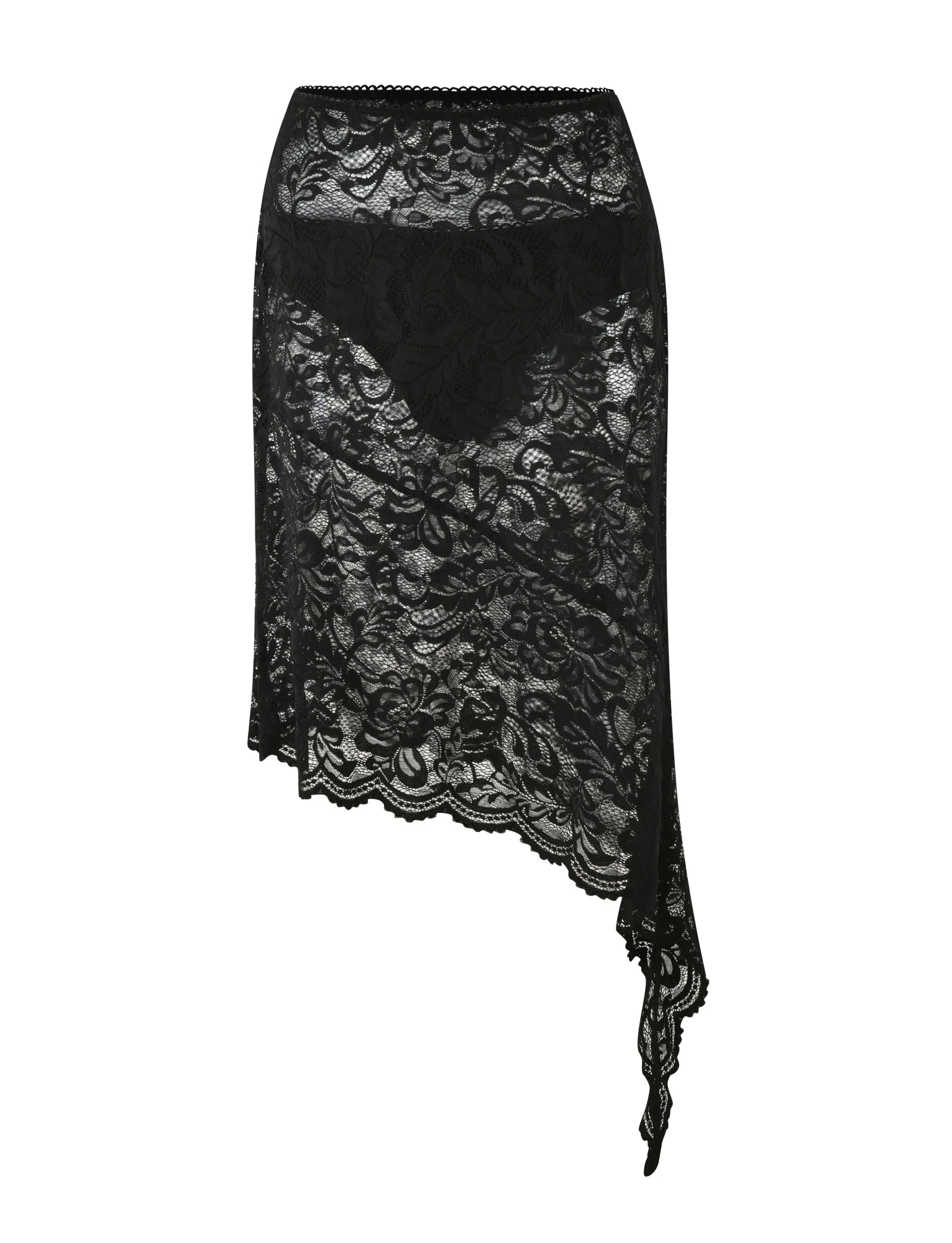 SIYA MIDI SKIRT BLACK LACE BLACK LACE