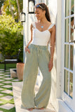 Daphne Green Acid Wash Gauze Pants