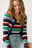 Alyssa Stripe Twin Set Cardigan