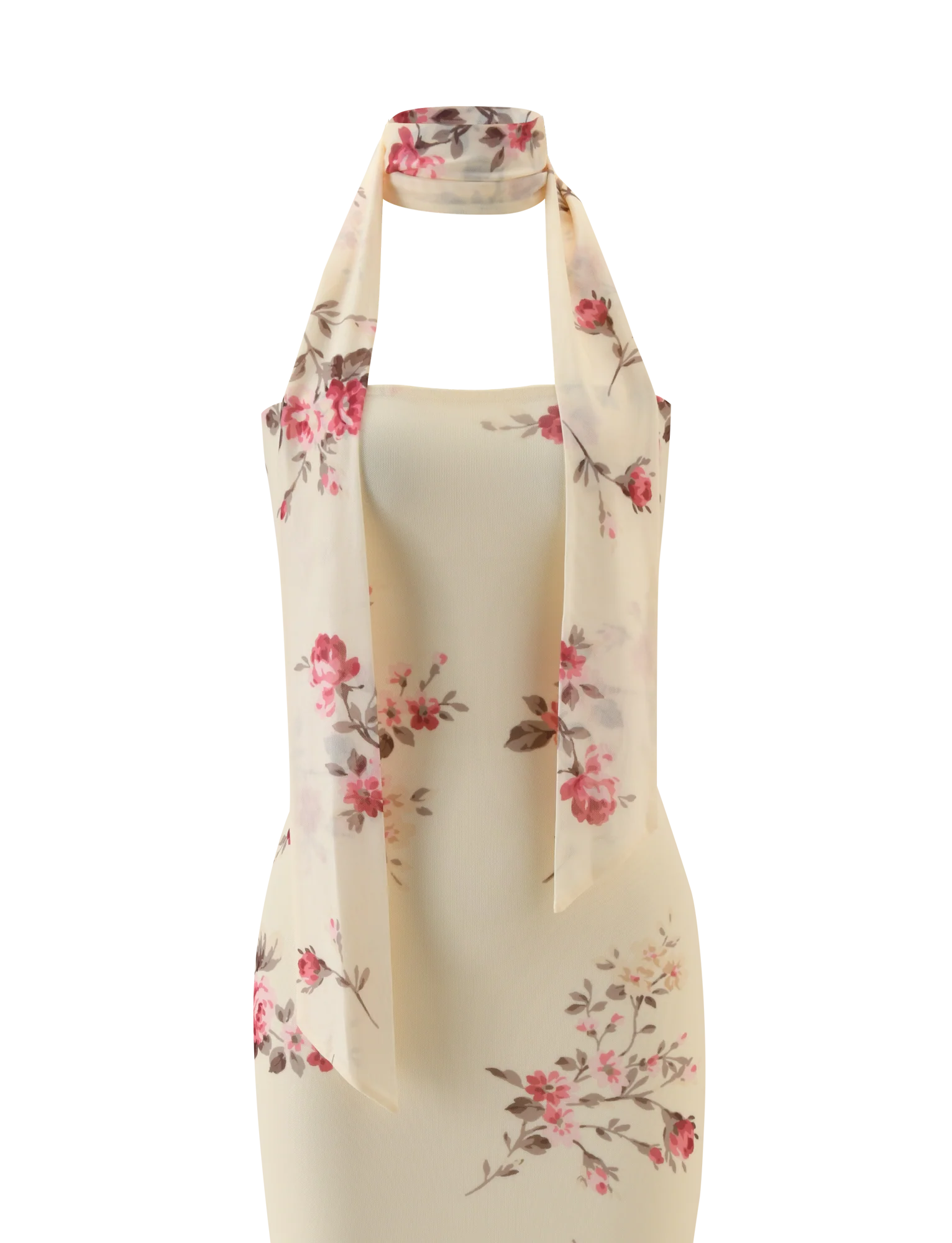 DANIELA SCARF DRESS YELLOW FLORAL