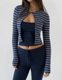TIMARA CARDIGAN NAVY STRIPE