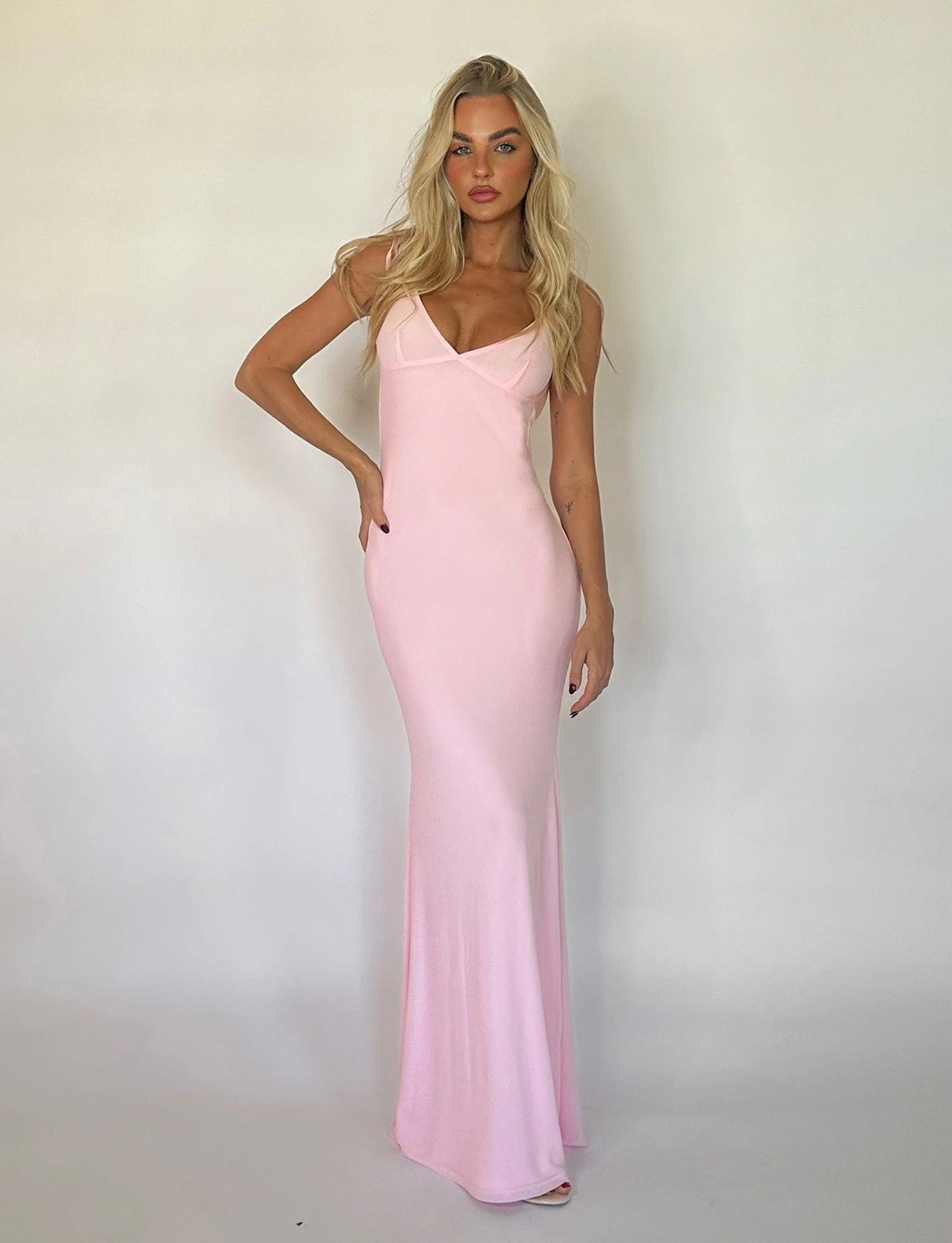 KYLAH DRESS PINK BABY PINK
