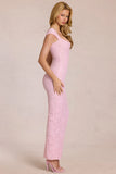 Sweetheart Neck Maxi Dress in Blossom Pink