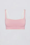 Soft Active Contrast Sports Bra in Powder Pink