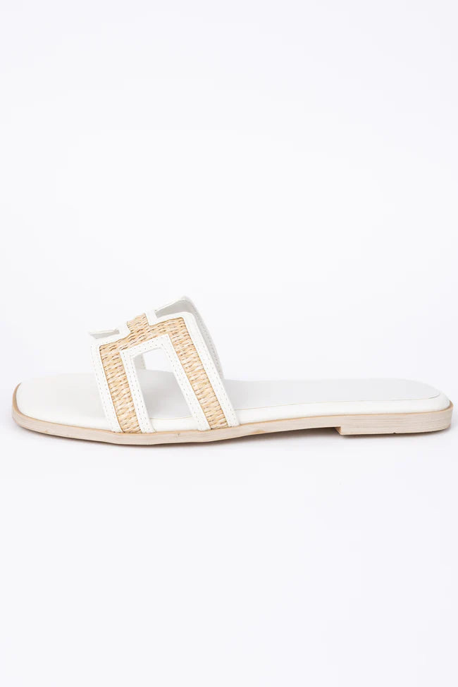Ena White Sandals
