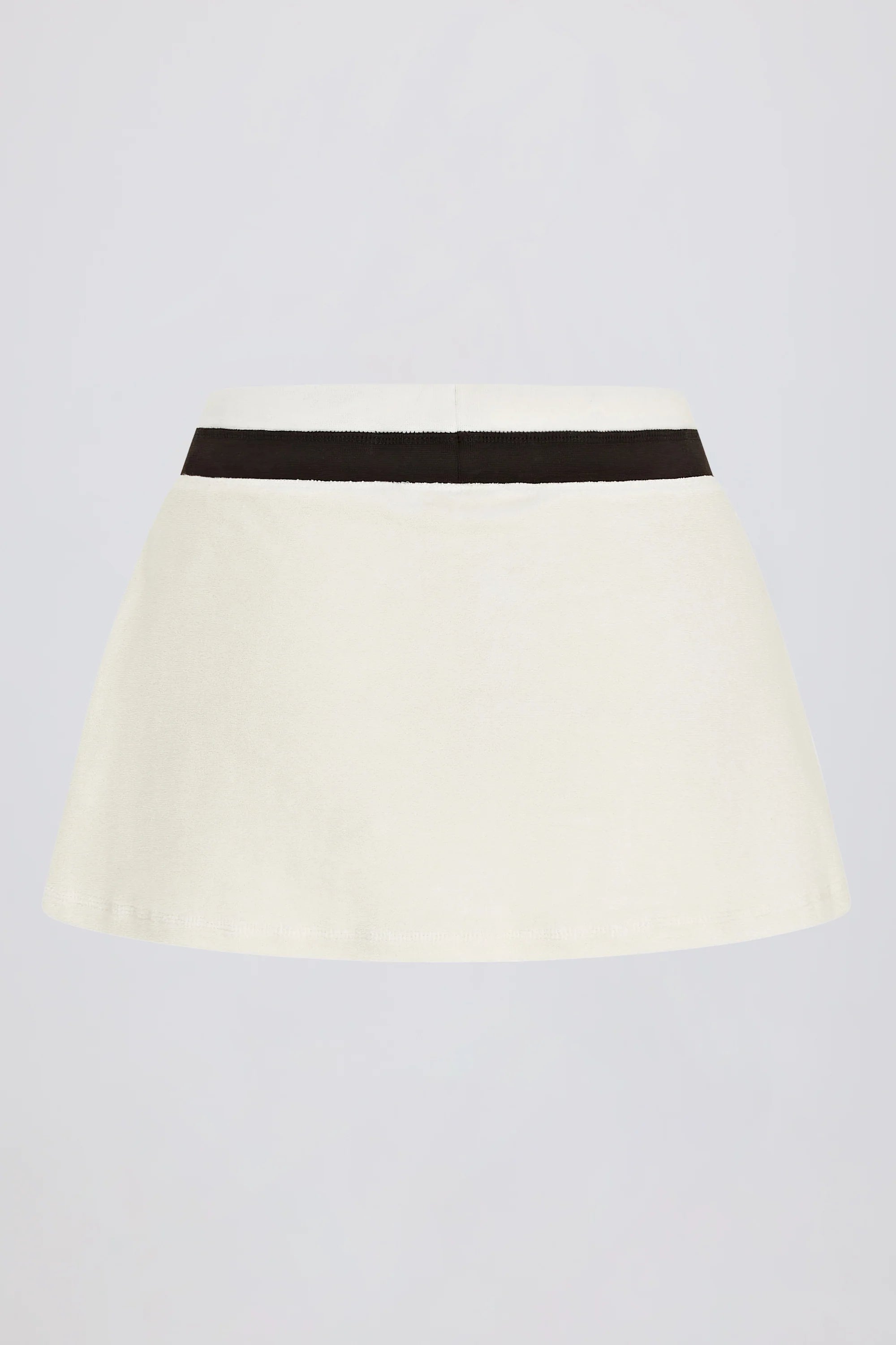 Terry Towelling Mid Rise Skort in Ivory