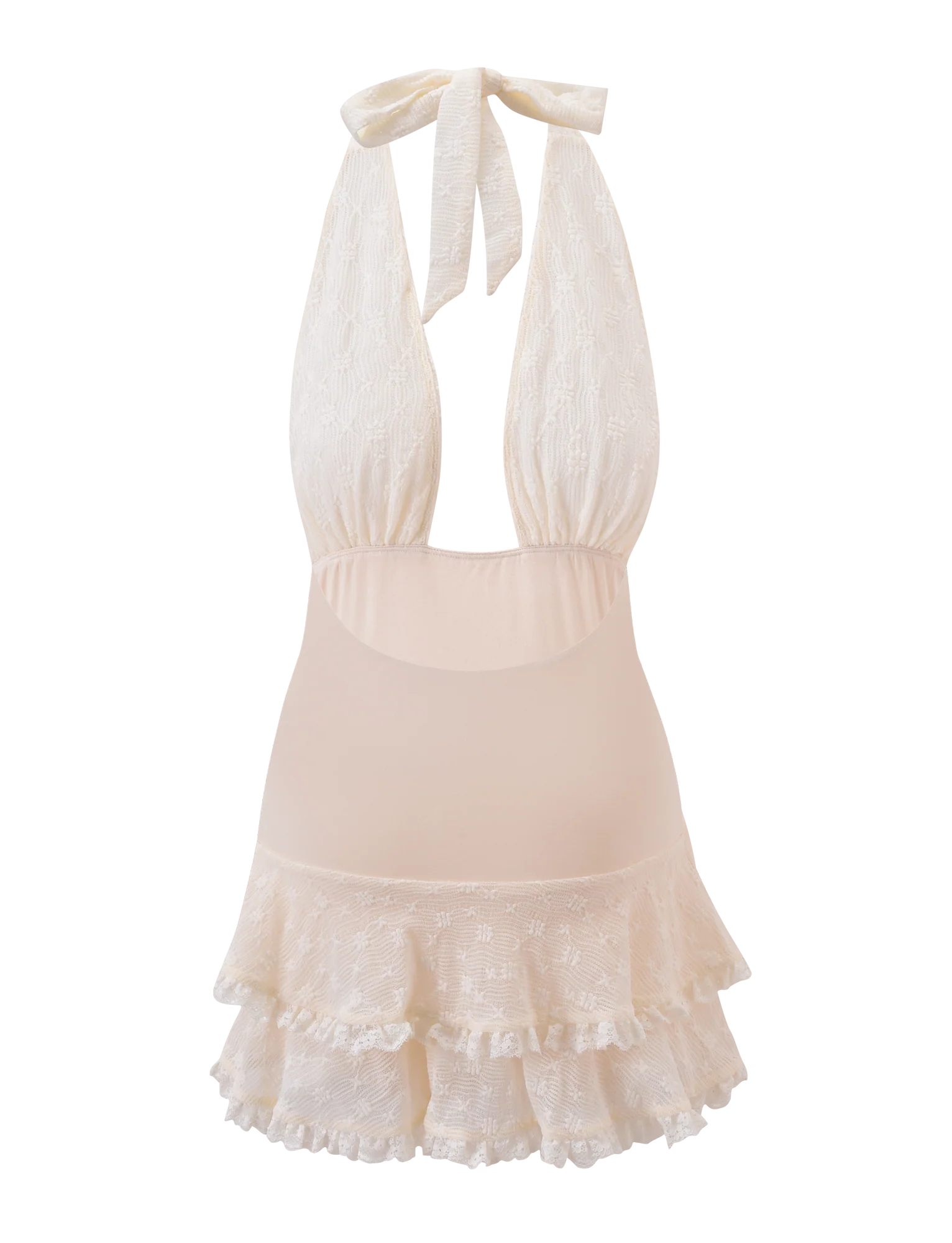 ANOUK RUFFLE MINI DRESS CREAM