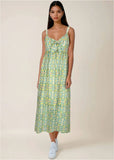 Bow Detail Maxi Dress Balanced Floral Tile