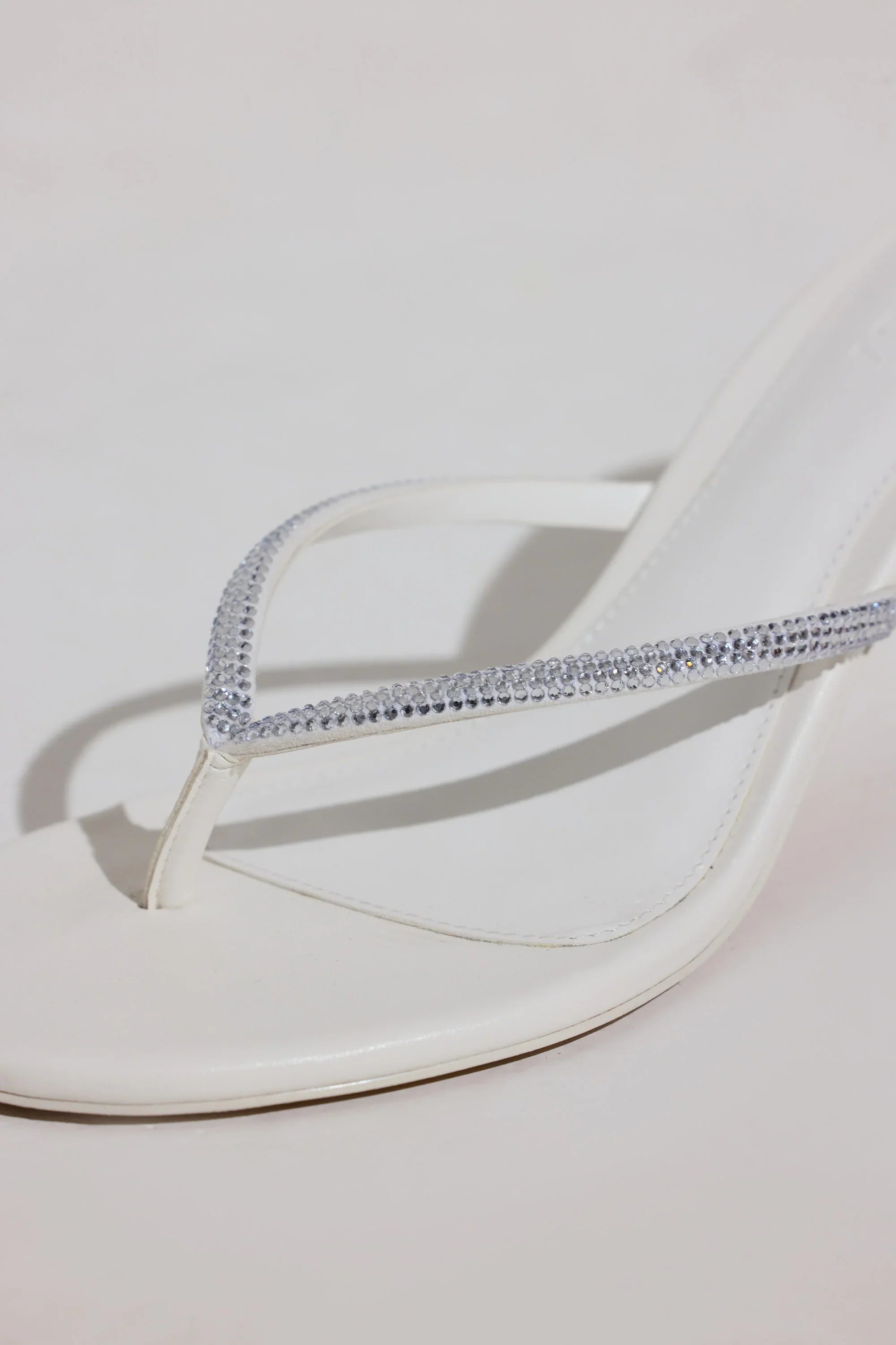 Heeled Sandal in White