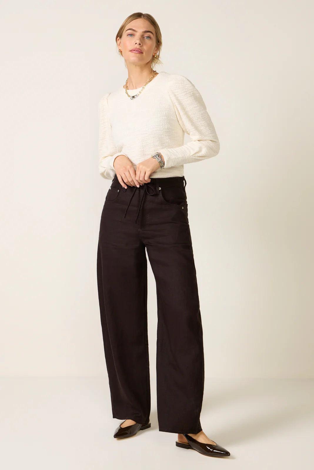 Brynn Wide Leg Drawstring Pant