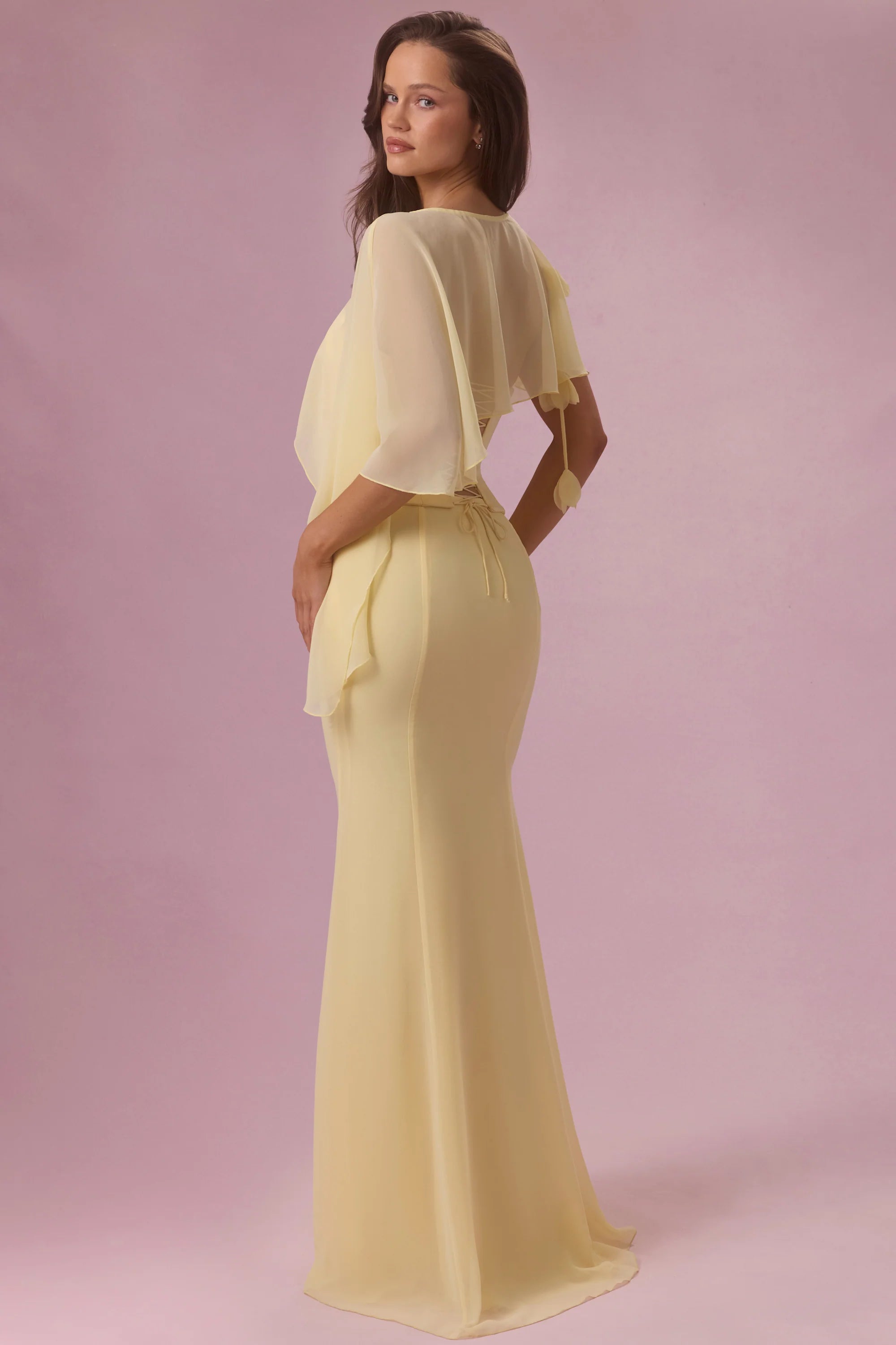 Chiffon Cape in Butter