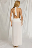 Halterneck Maxi Dress in White