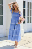 Jennifer Blue Tiered Maxi Dress SALE