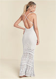 Crochet Tank Maxi Dress Cloud Dancer