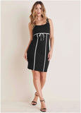 Ponte Bodycon Mini Jet Black