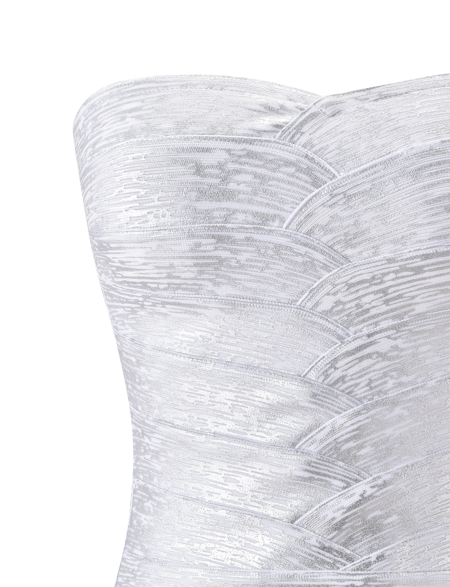 NIYA METALLIC BANDAGE TOP LIQUID SILVER