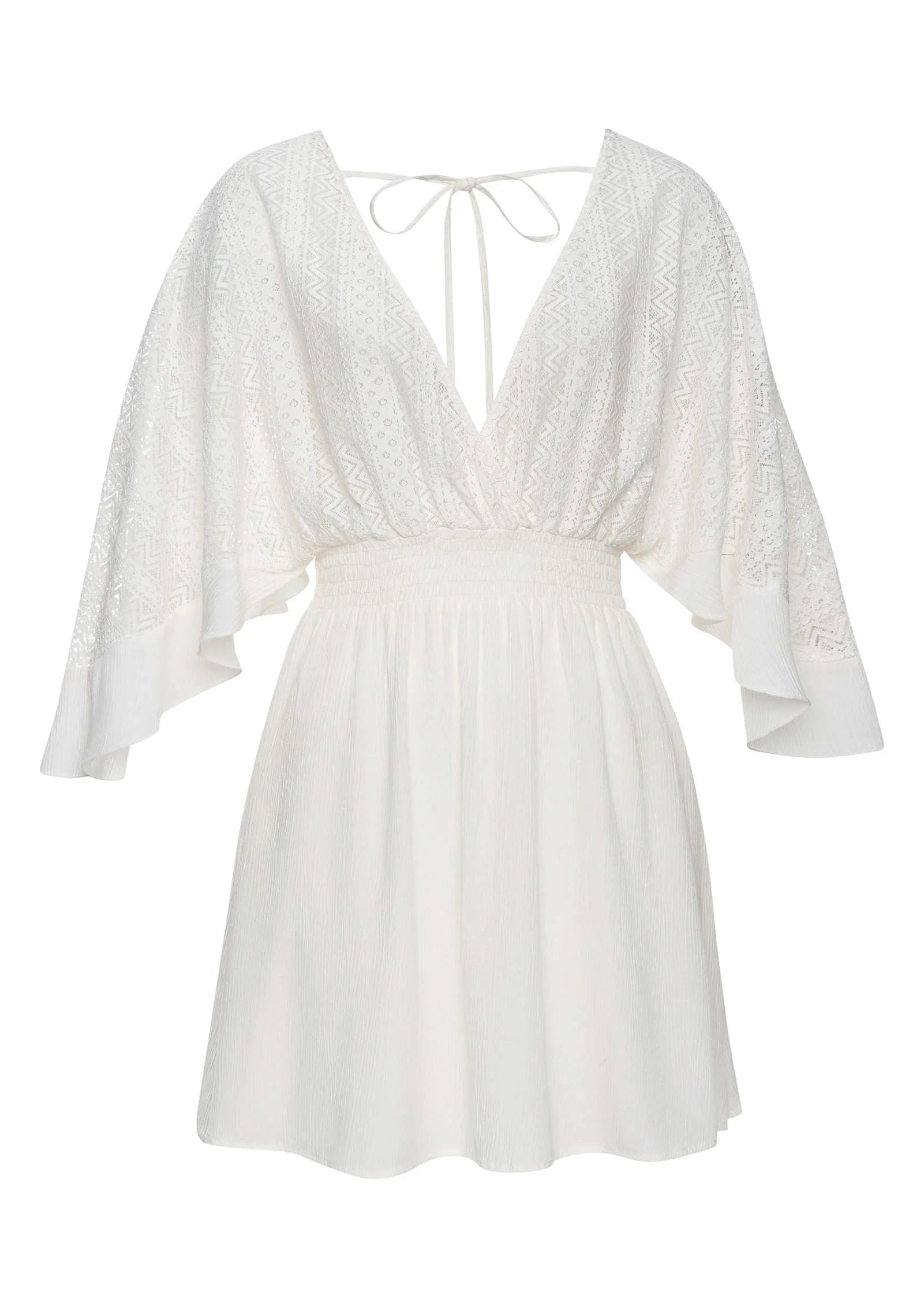 Crochet Coverup Dress Cream