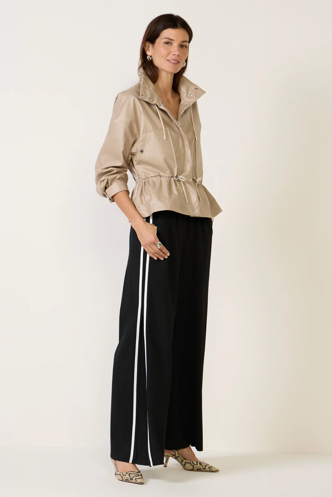 Faux Leather Bomber
