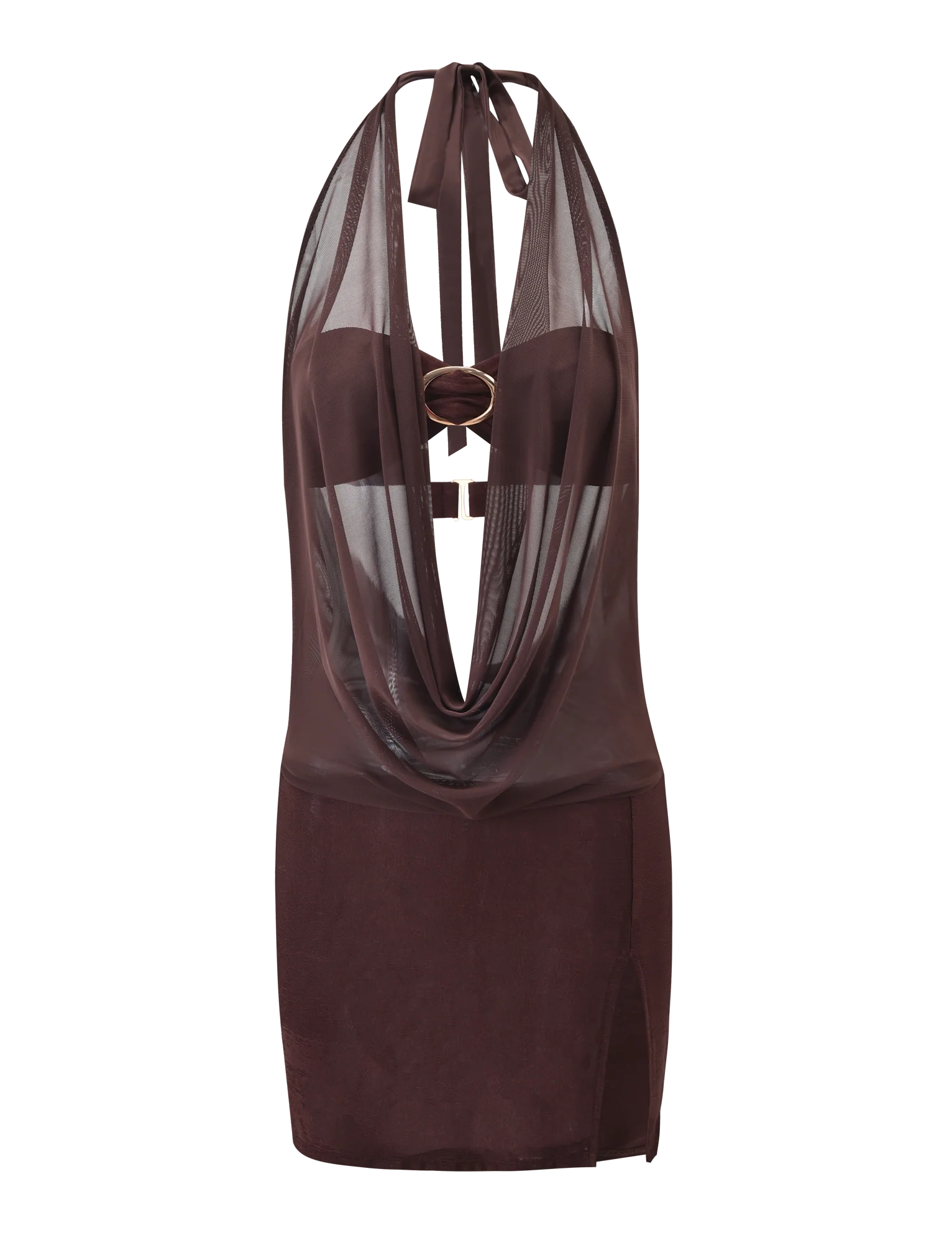MAKENA TWO PIECE DRESS CHOCOLATE