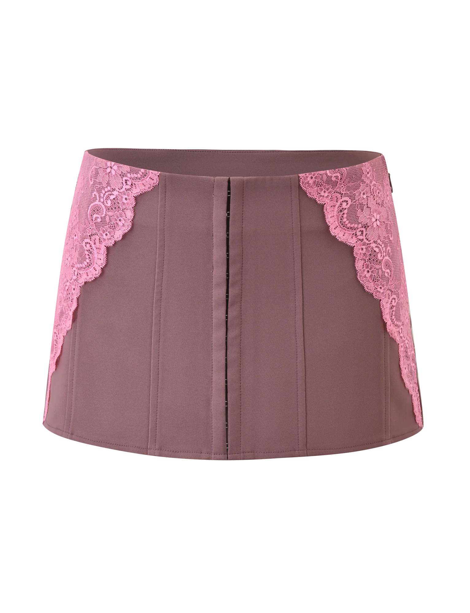 MARGARITA LACE MINI SKIRT BROWN