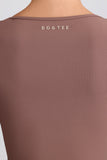 Soft Active Sweetheart Neck Crop Top in Mocha