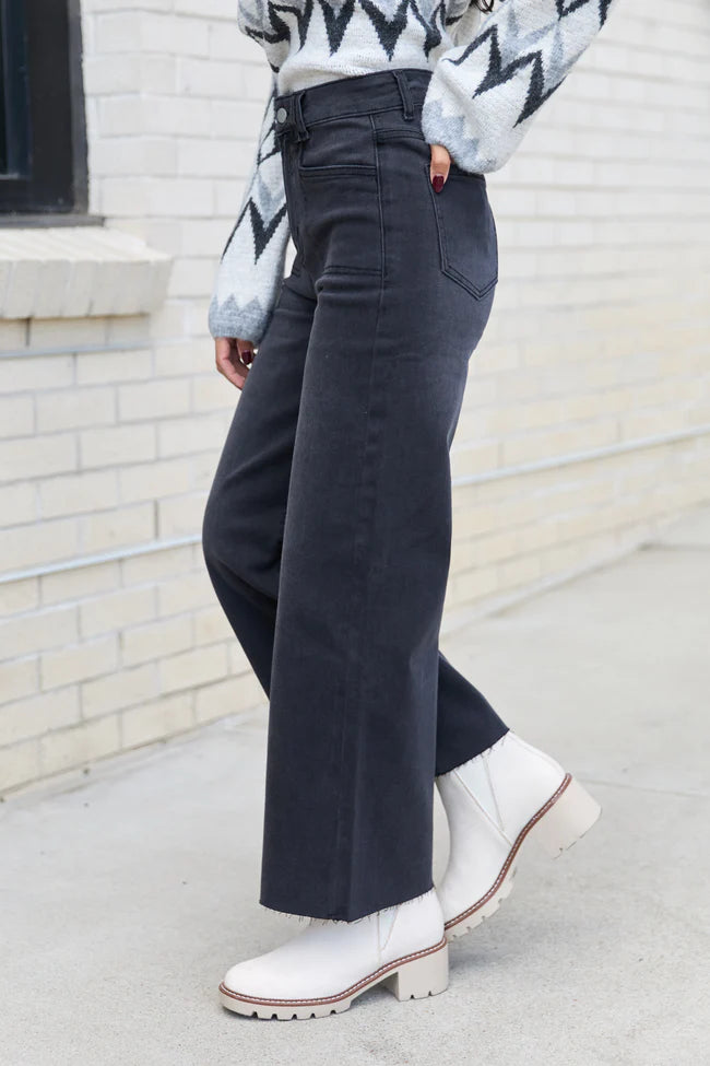 My Favorite Black Wide Leg Jeans
