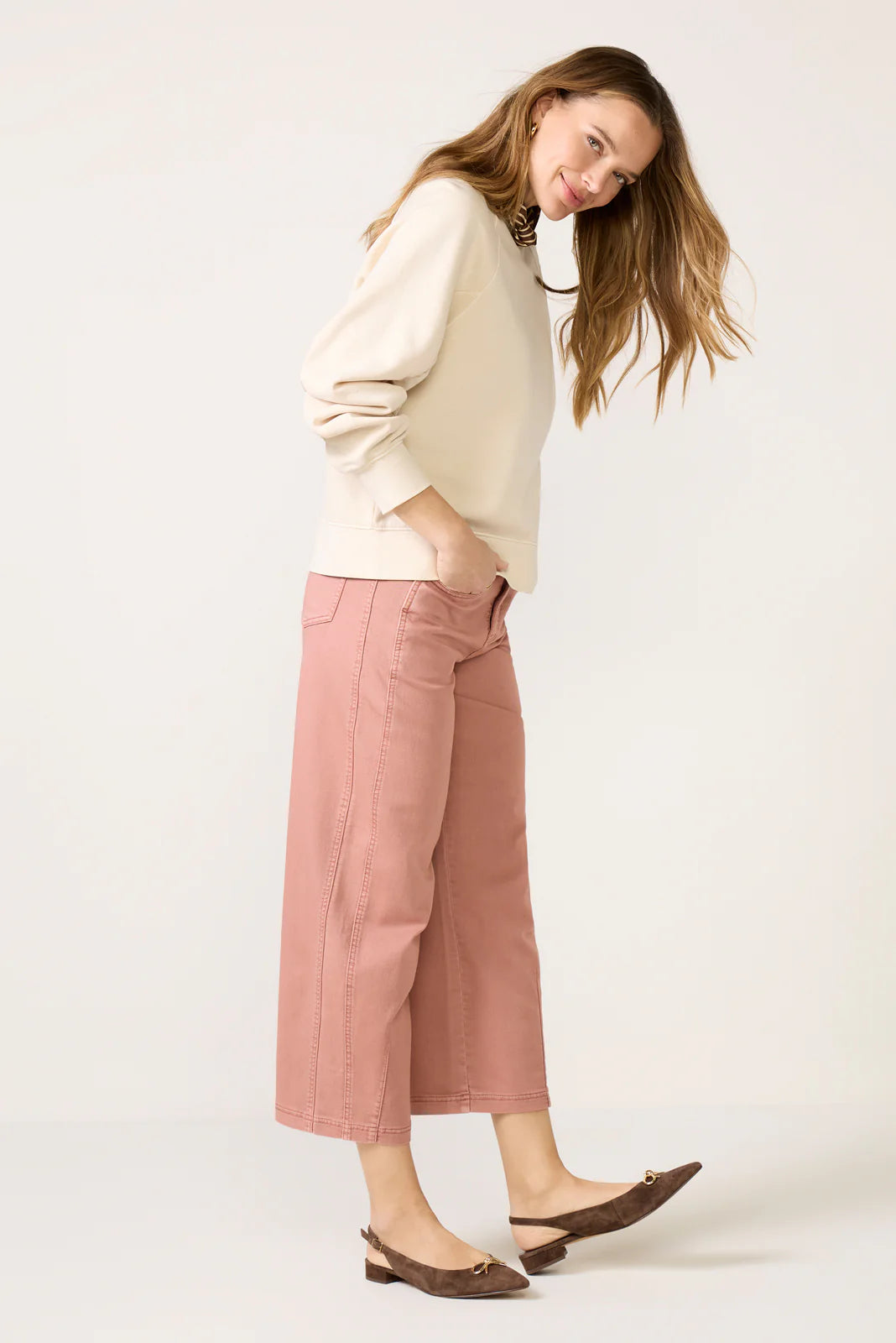 Shirred Sleeve Sweatshirt