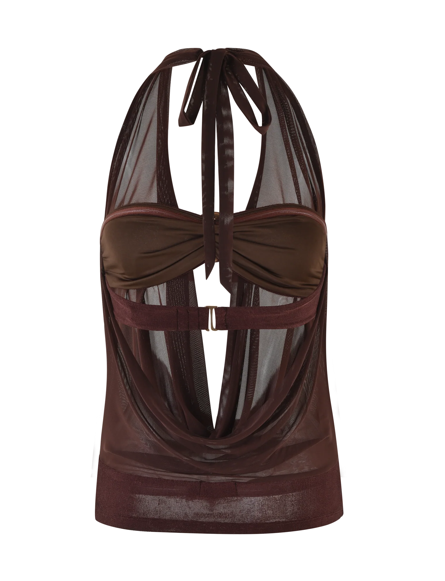MAKENA TWO PIECE TOP BROWN CHOCOLATE
