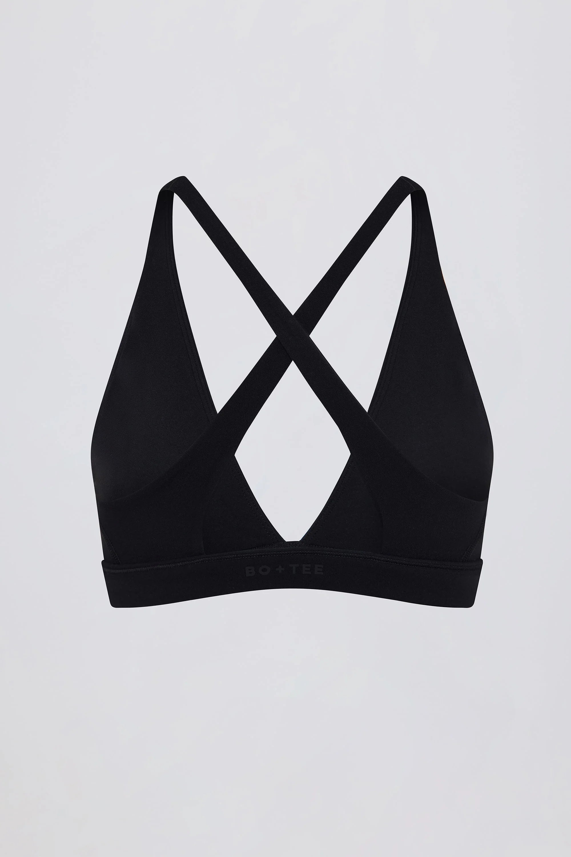 Soft Active Cross Back Sports Bra in Black