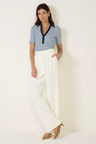 Catie Ribbed Polo Top