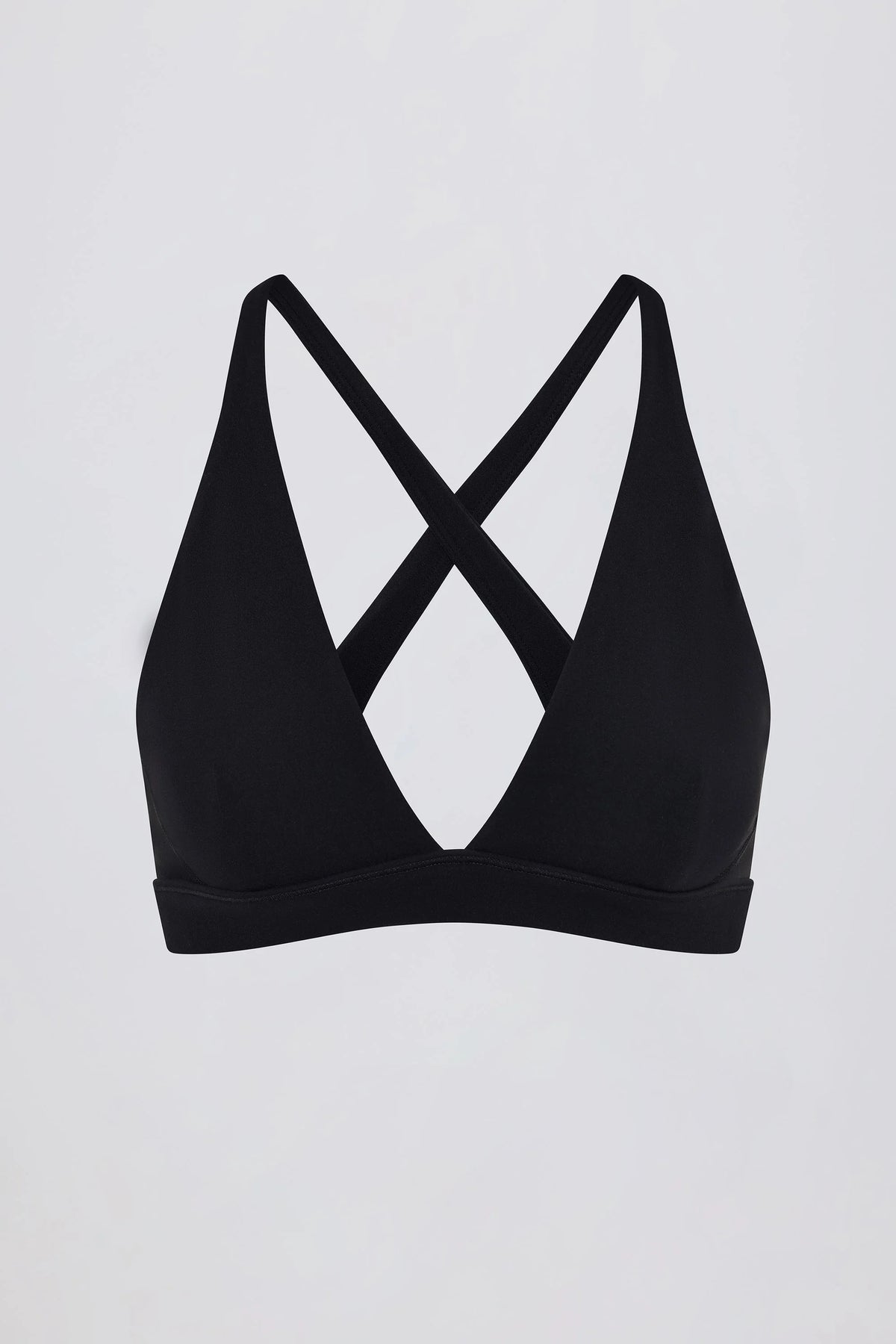 Soft Active Cross Back Sports Bra in Black