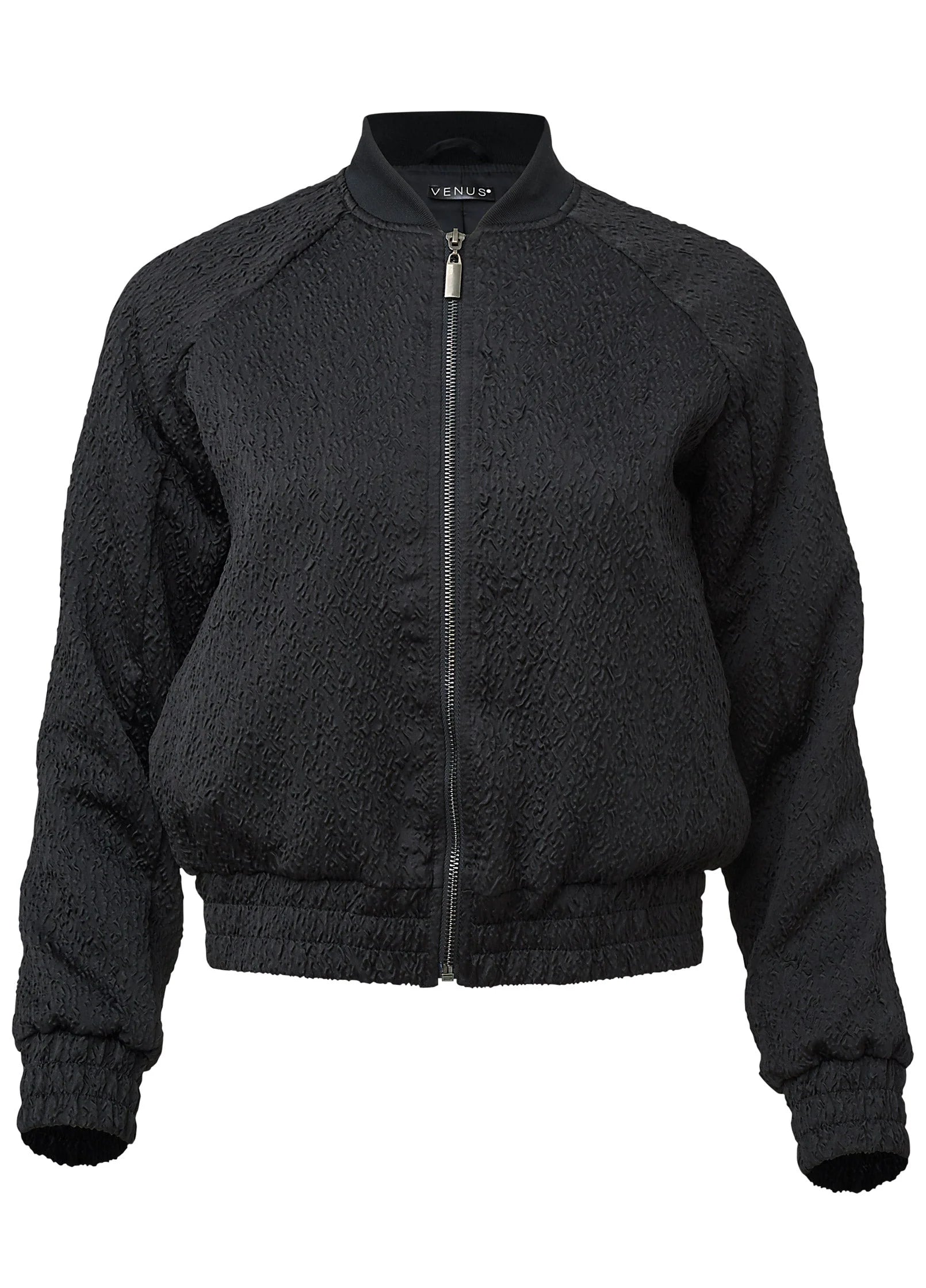 Texture Bomber Jacket Jet Black
