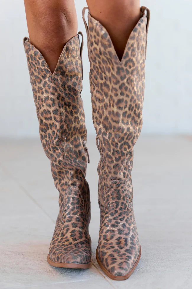 Tess Leopard Cowboy Boot