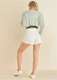 Marled Crop Cardigan Multi Color