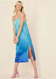 Midi Slip Dress Atlantis Ombre