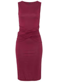 Wrap Front Dress Burgundy