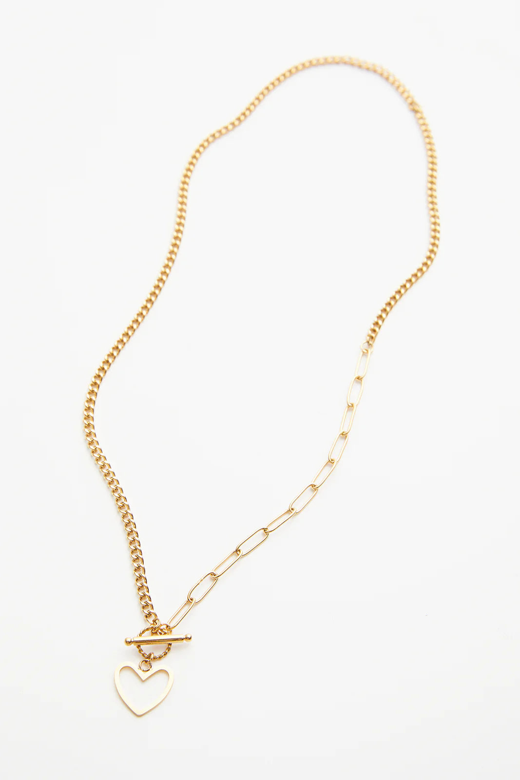 Heart Charm Toggle Necklace