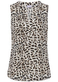 V Neck Blouse Black White