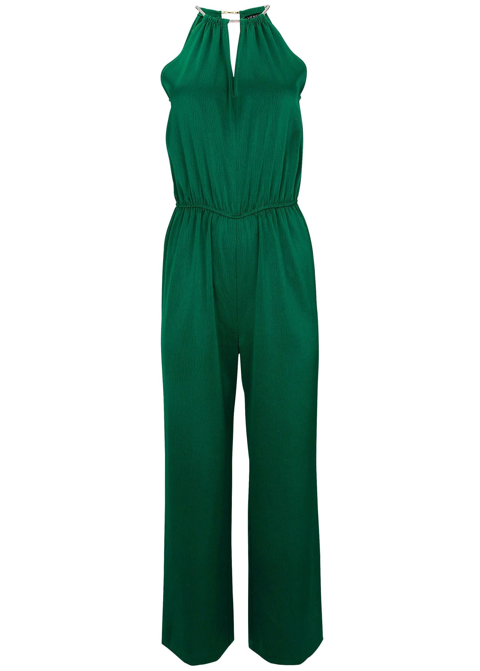 Hammered Satin Jumpsuit Aventurine