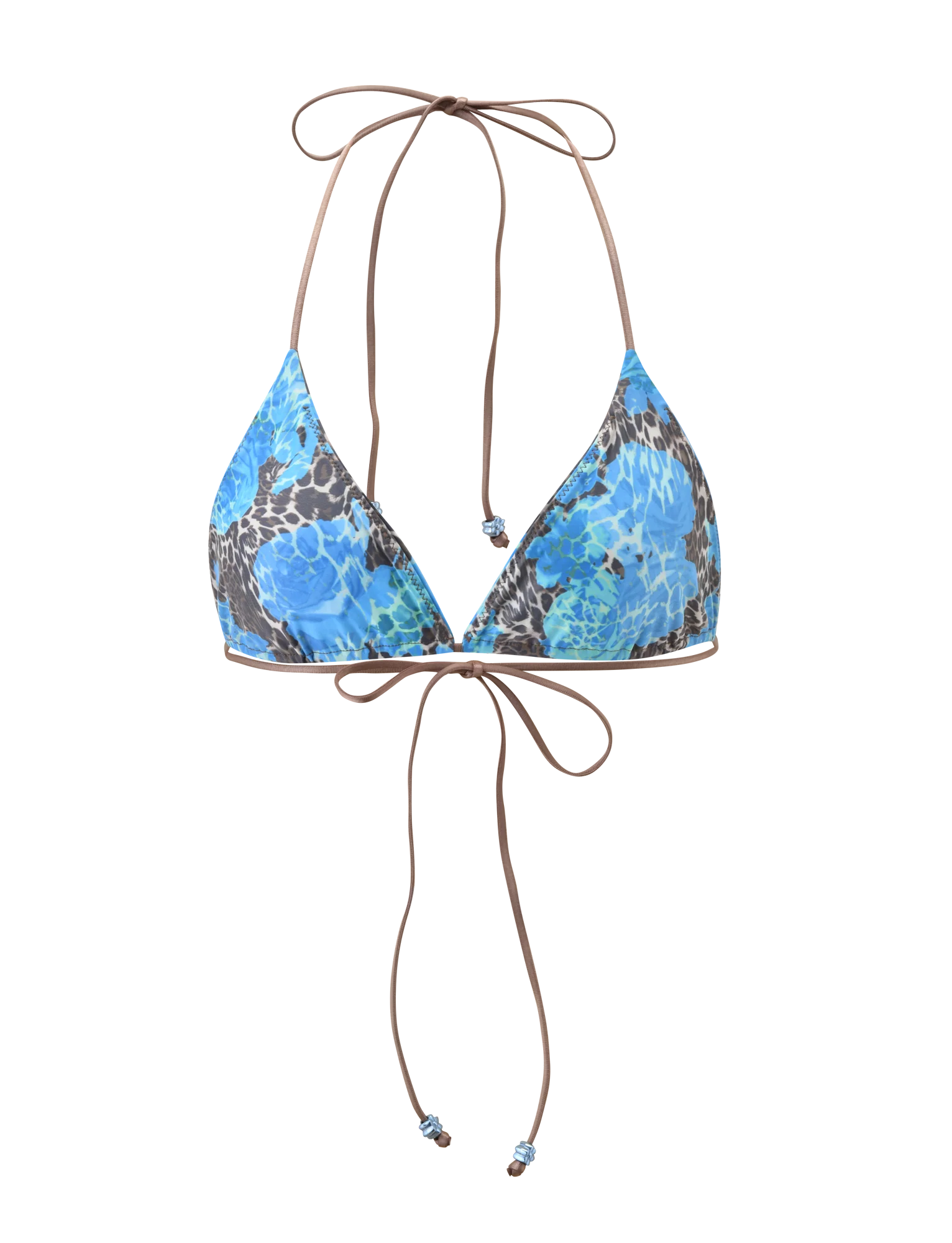 AVE BIKINI TOP BLUE LEOPARD
