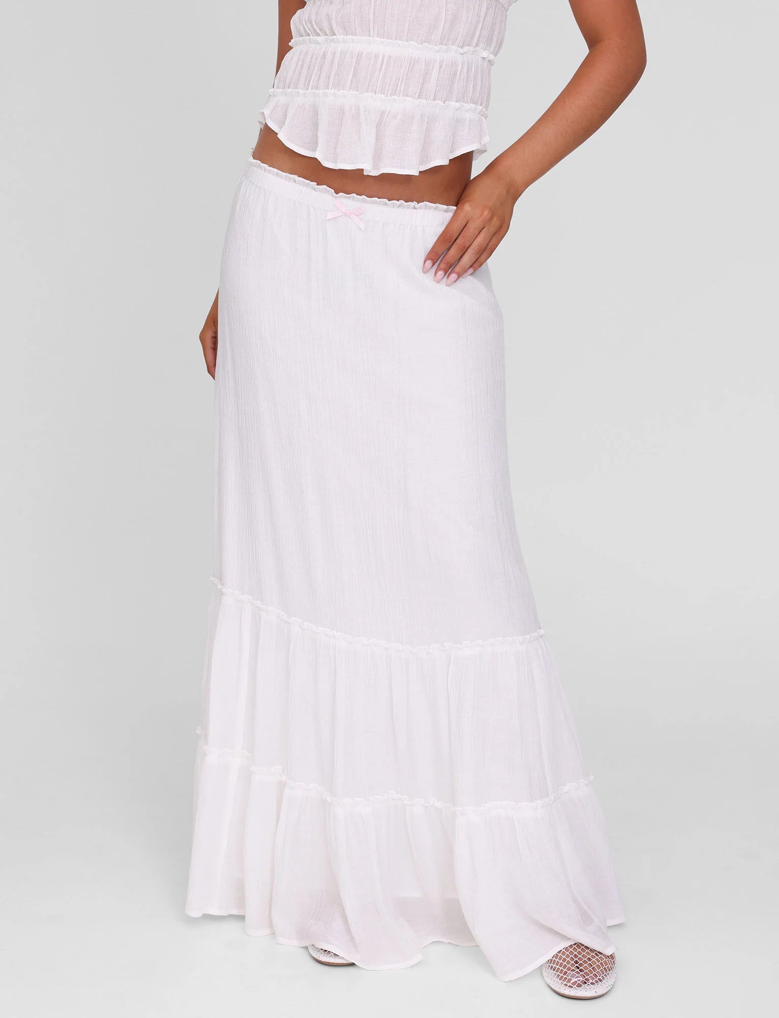 ASHLYNN MAXI SKIRT WHITE