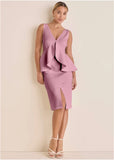 Peplum Ruffle Dress Polignac