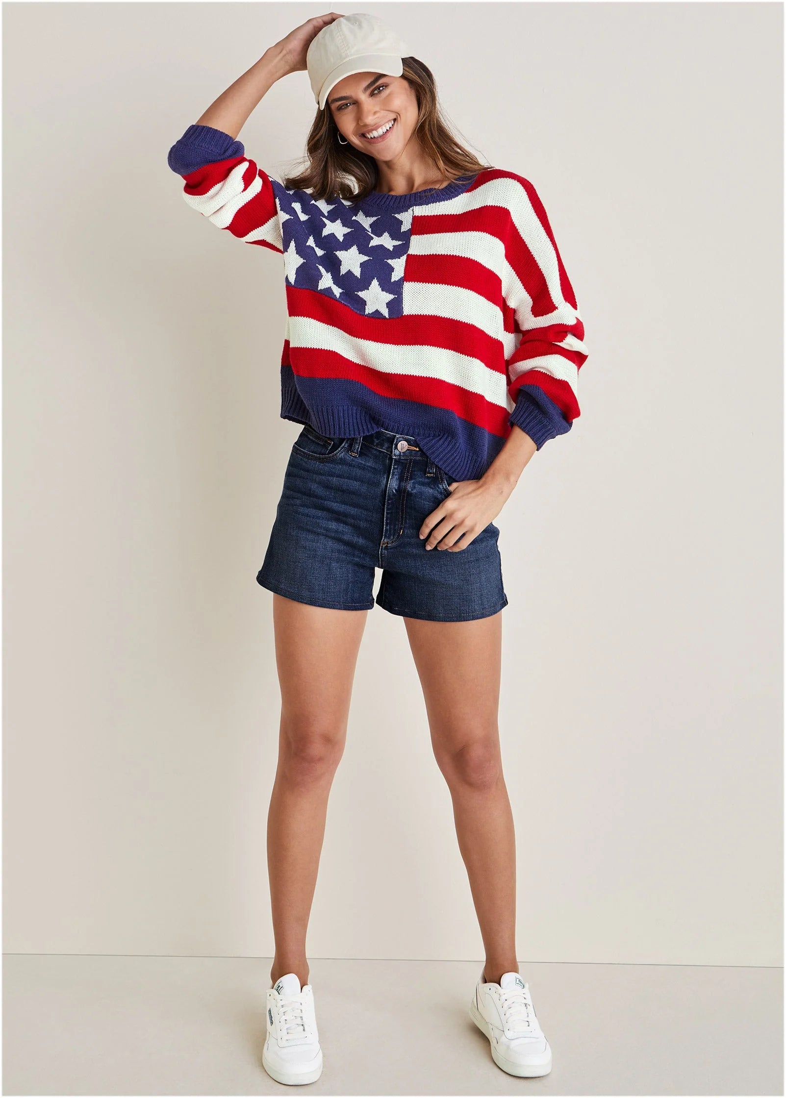 Stars And Stripes Sweater Racing Red Multi