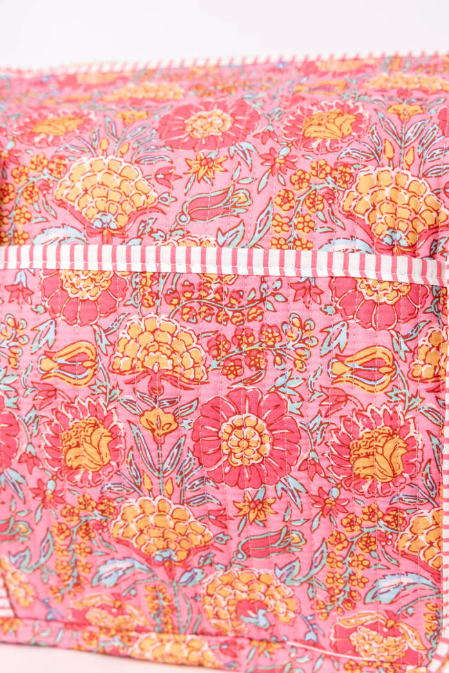 Avery Pink Floral Quilted Tote SALE