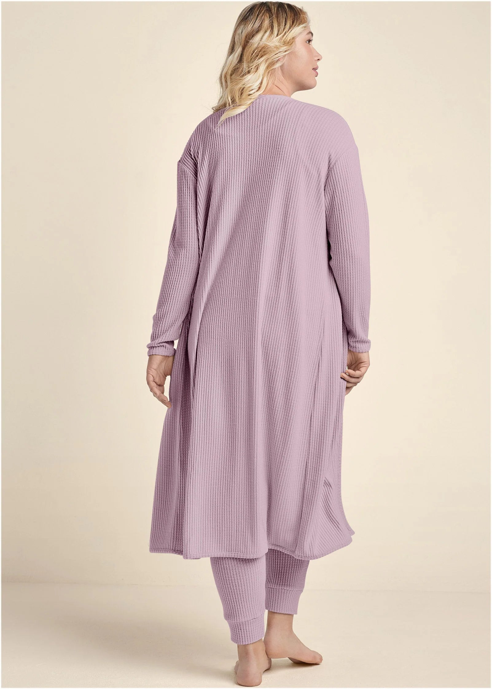 Cozy Waffle 3 Piece Set Mauve
