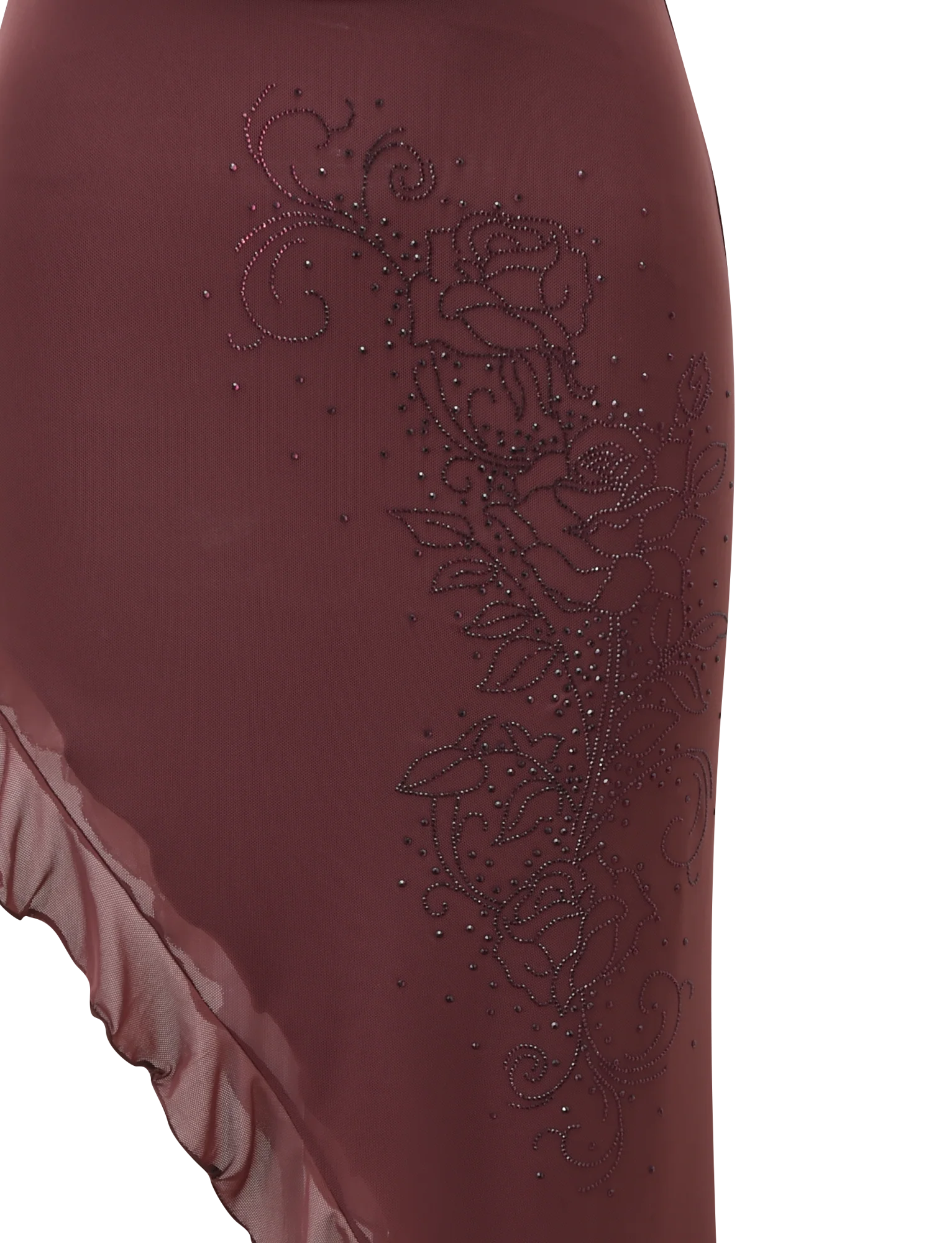 GEORGIE DIAMANTE HI LO SKIRT CHOCOLATE