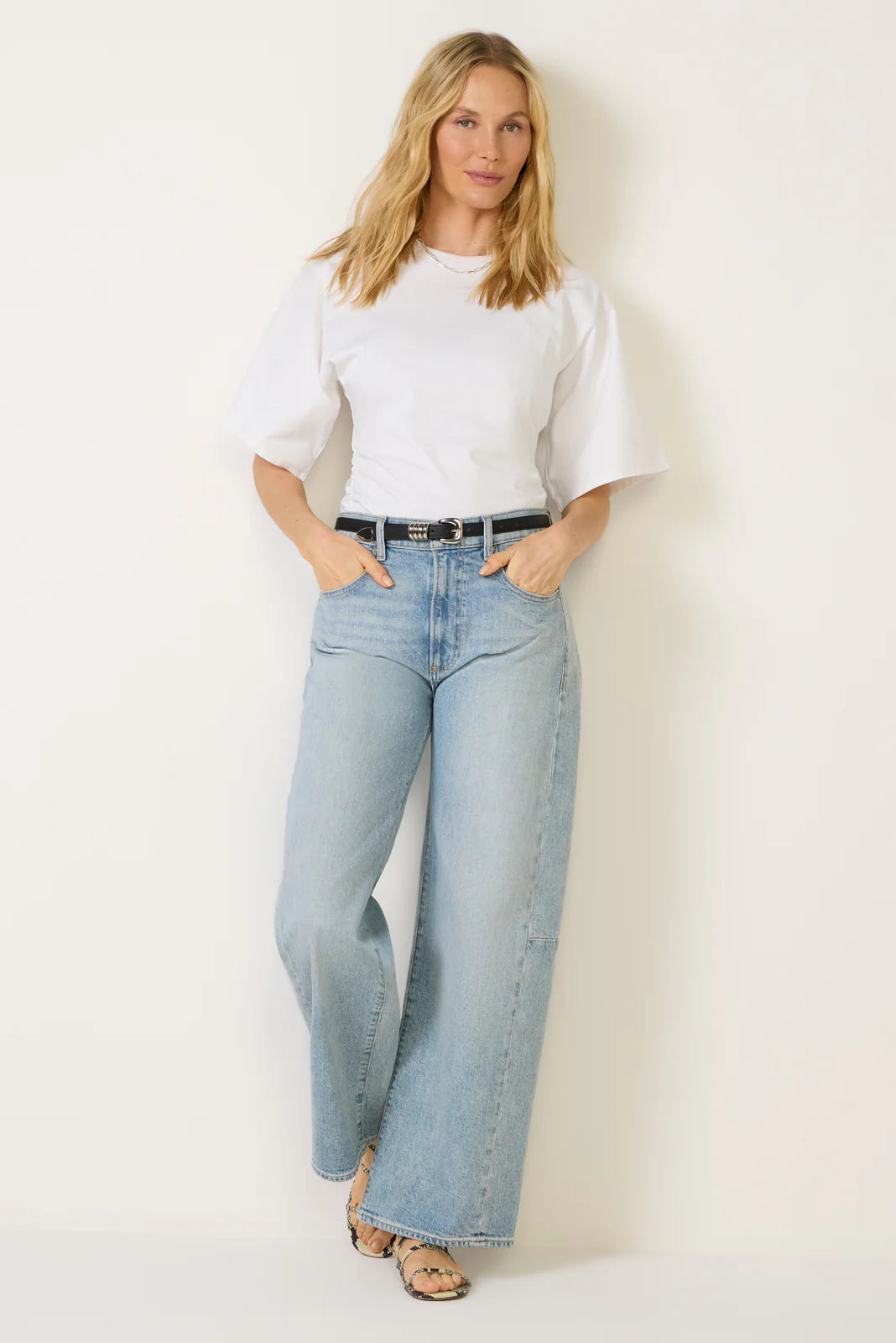 Arellia Skimmer W Outseam Panels Barrel Jean