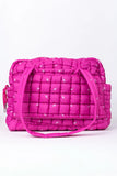 Haylie Fuchsia Petal Pop Quilted Weekender Bag