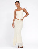 ANTONELLA MIDI SKIRT WHITE LACE CREAM